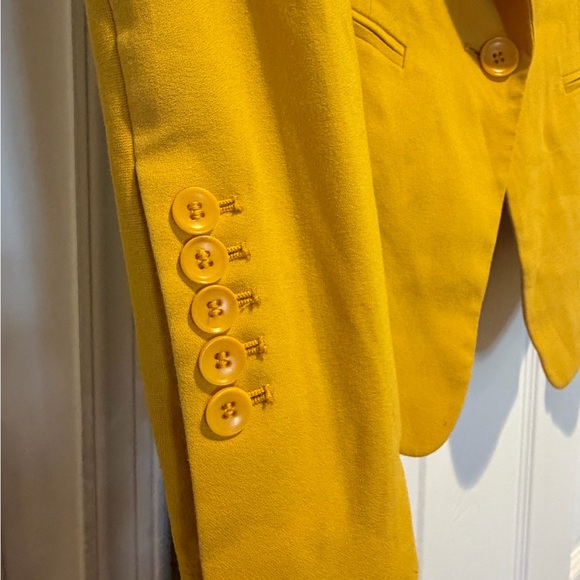 BCBGMaxAzria Vibrant Yellow Asymmetrical Blazer - Picture 4 of 8